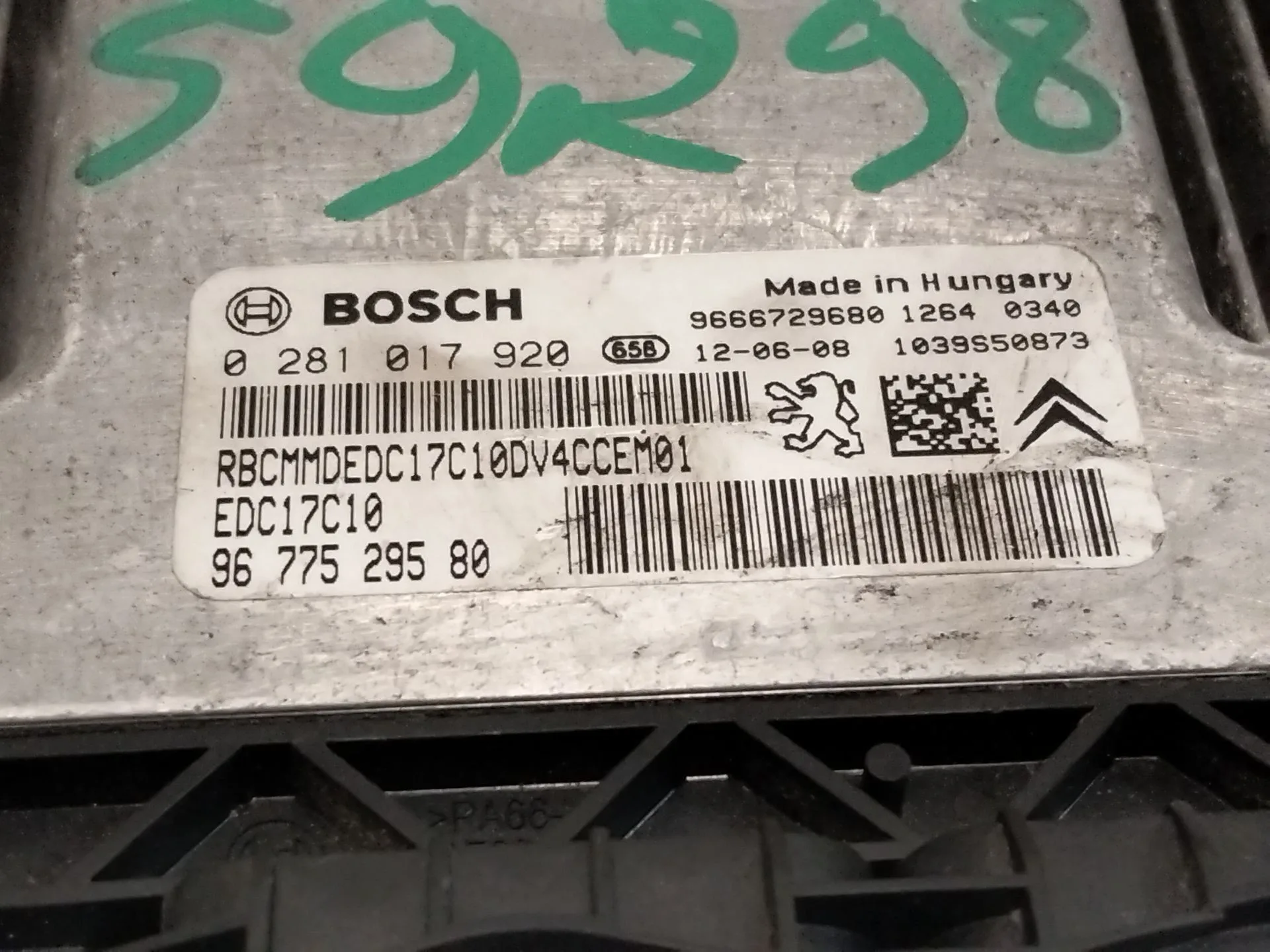 Centralita Motor Uce para Peugeot 208 I (Ca_, Cc_)