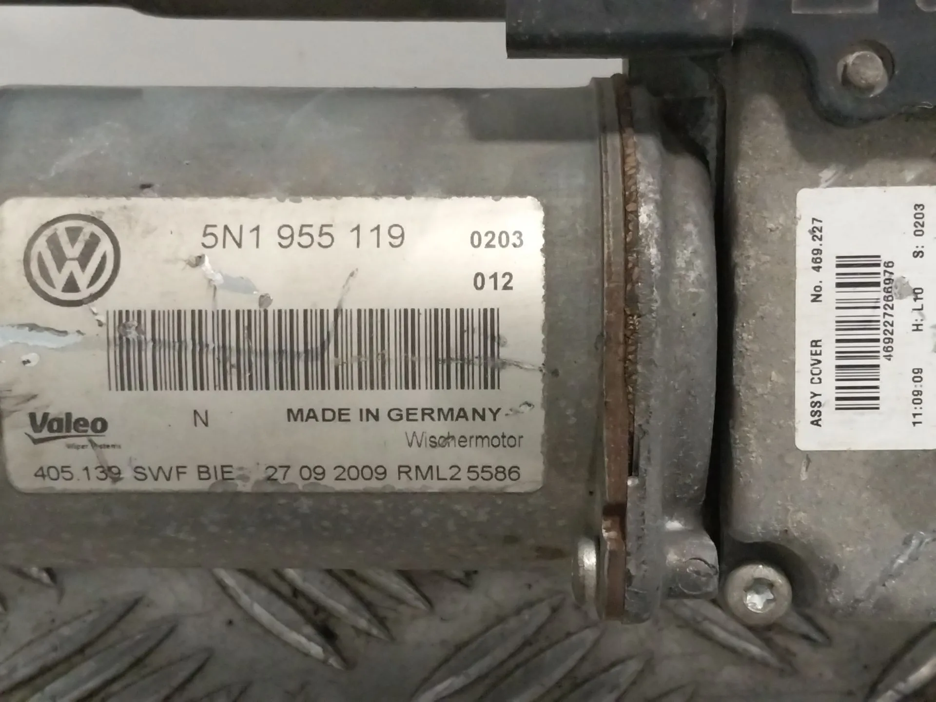 Motor Limpia Delantero para Volkswagen Tiguan (5N1)