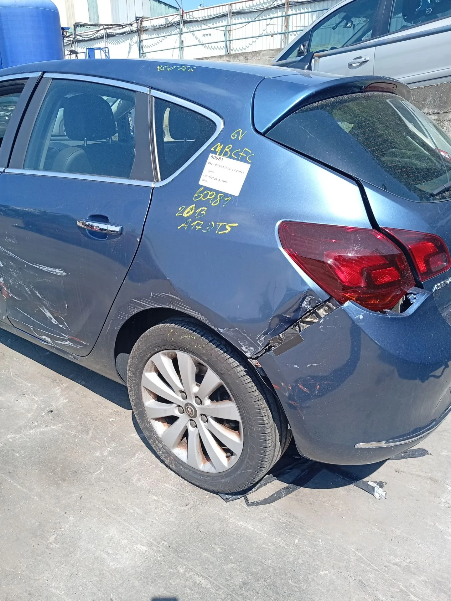 Amortiguador Trasero Izquierdo para Opel Astra J (P10)