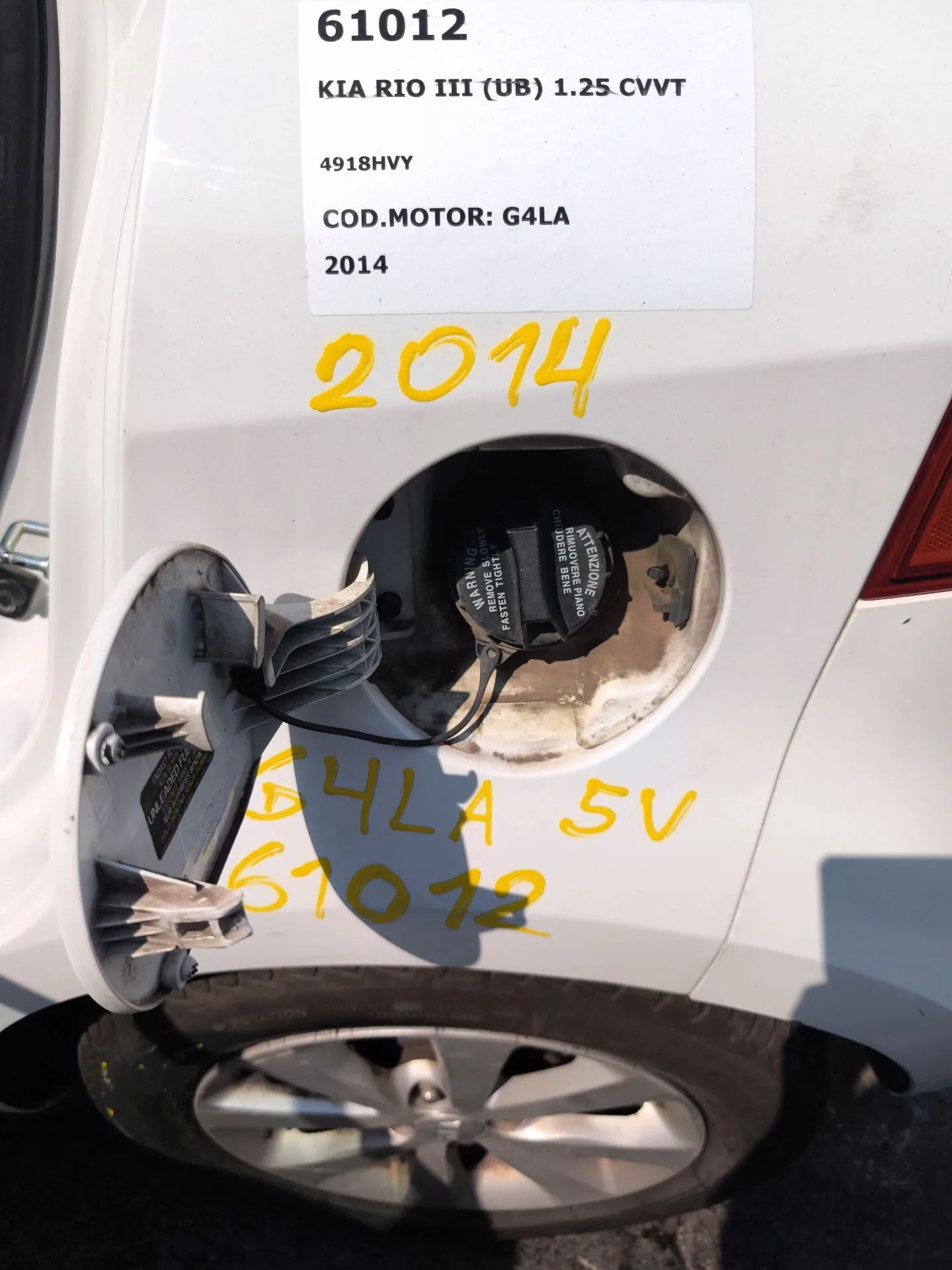 Tapon Combustible para Kia Rio Iii (Ub)
