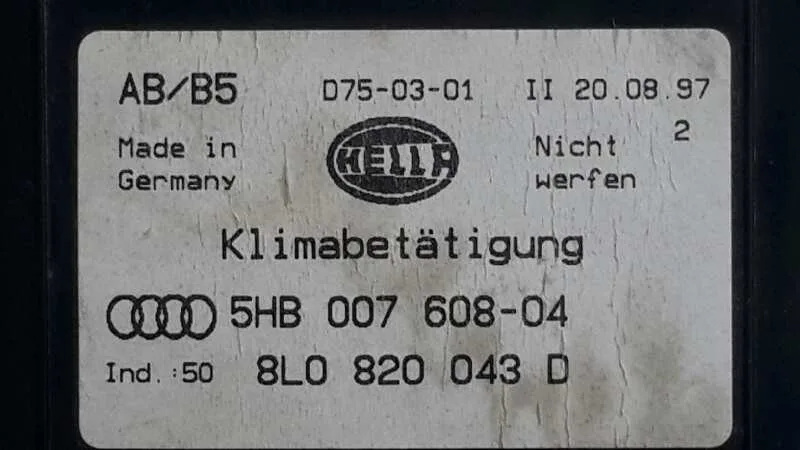 Mando Climatizador para Audi A4 Avant (B5)