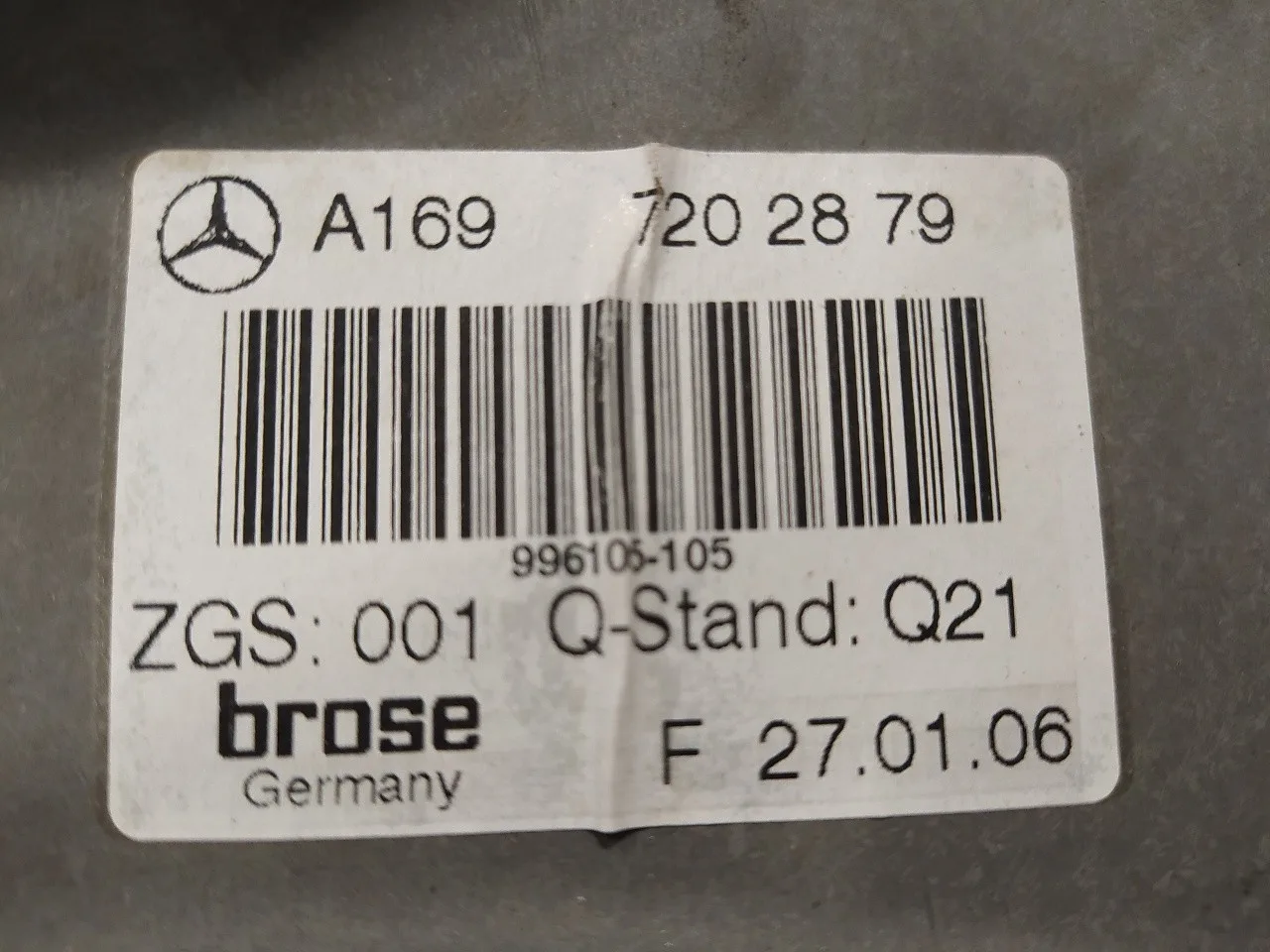 Elevalunas Delantero Derecho para Mercedes-Benz Clase B (W245)