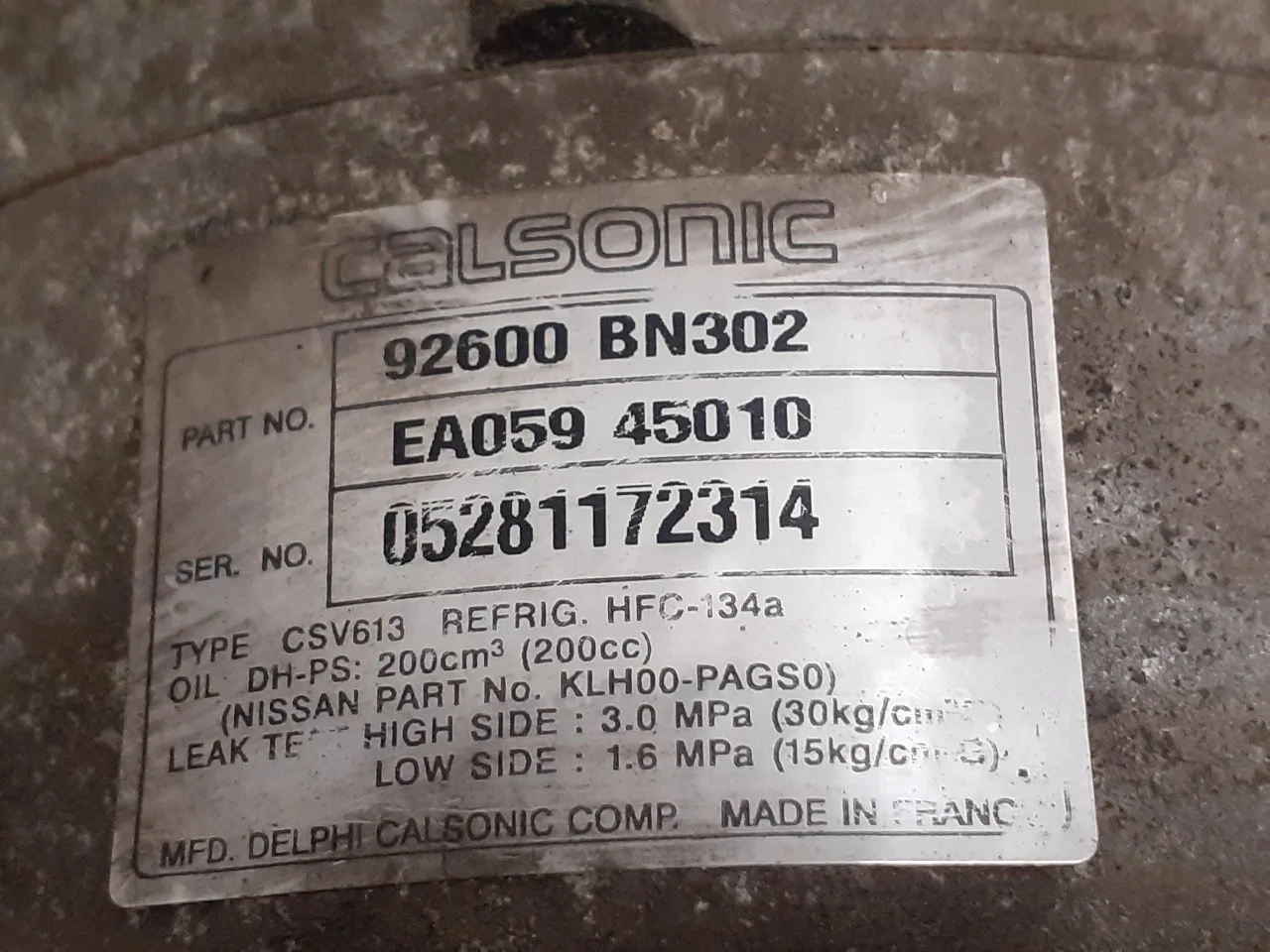 Compresor Aire Acondicionado para Nissan Almera (N16/E)