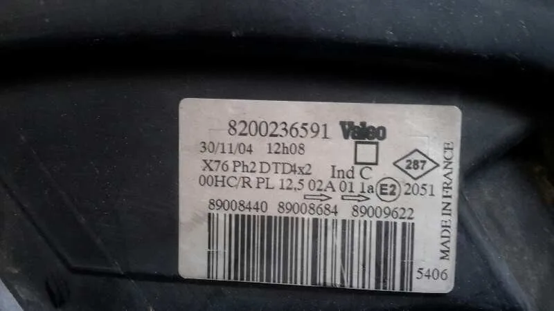 Faro Derecho para Renault Kangoo (F/Kc0)
