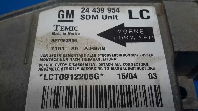 Centralita Airbag para Opel Corsa C