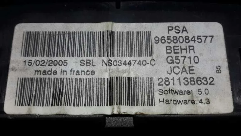 Mando Climatizador para Citroën C4 Berlina