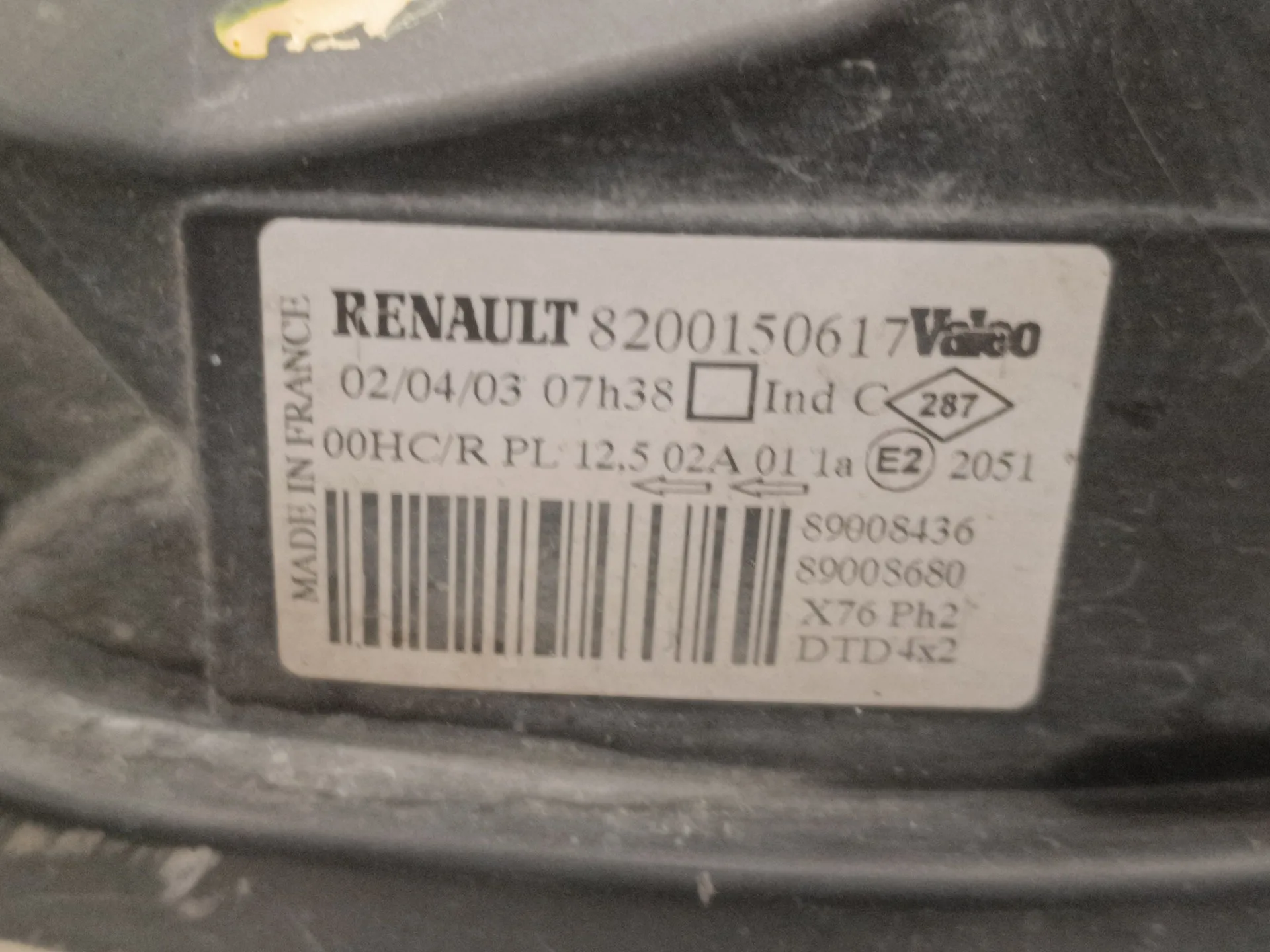 Faro Derecho para Renault Kangoo (F/Kc0)