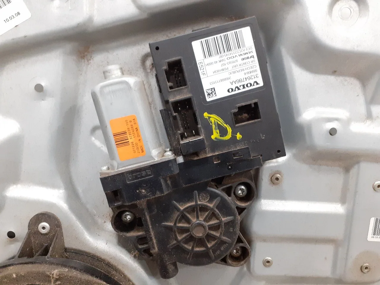 Elevalunas Delantero Derecho para Volvo S40 Berlina
