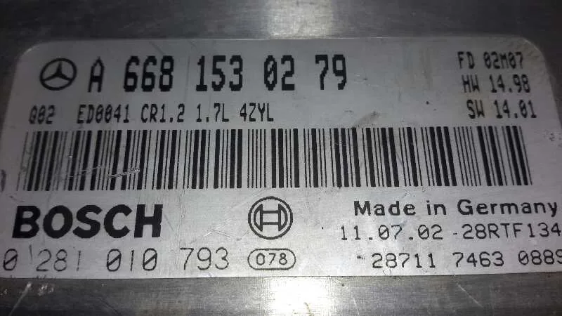 Centralita Motor Uce para Mercedes-Benz Clase A (W168)