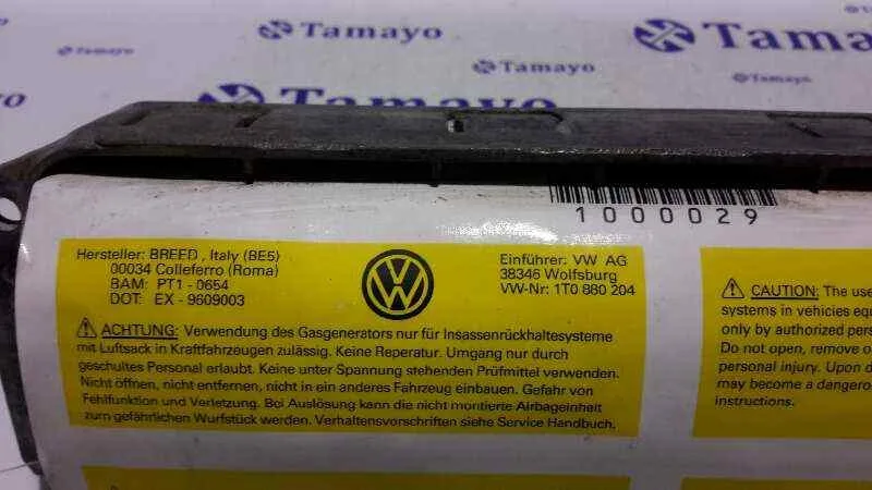 Airbag Delantero Derecho para Volkswagen Touran (1T1)
