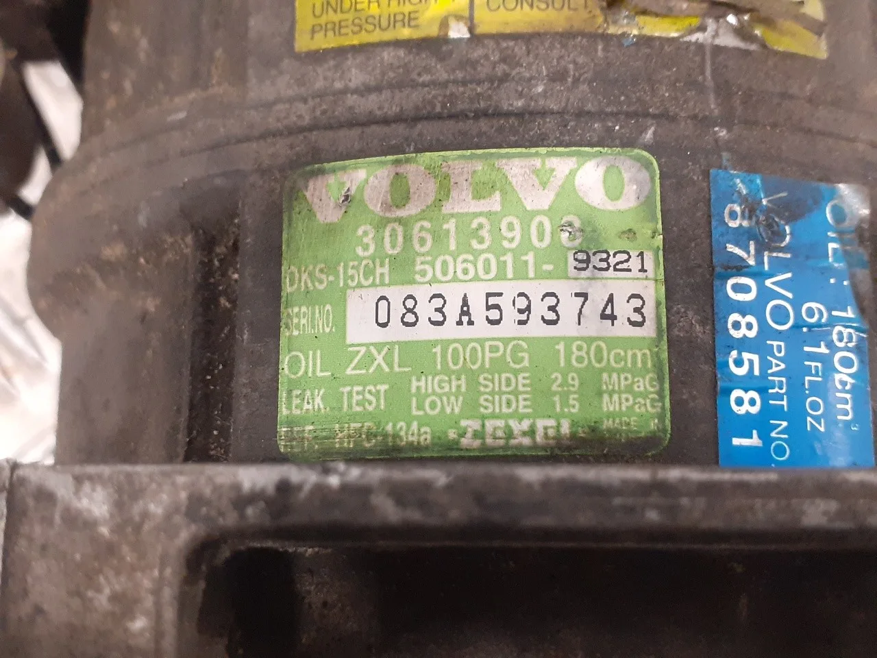 Compresor Aire Acondicionado para Volvo V40 Familiar