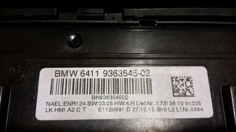Mando Climatizador para Bmw Serie 3 Lim. (F30)
