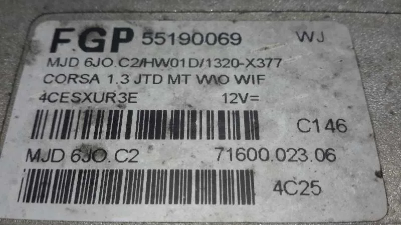 Centralita Motor Uce para Opel Corsa C