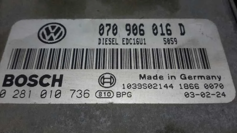 Centralita Motor Uce para Volkswagen Touareg (7La)