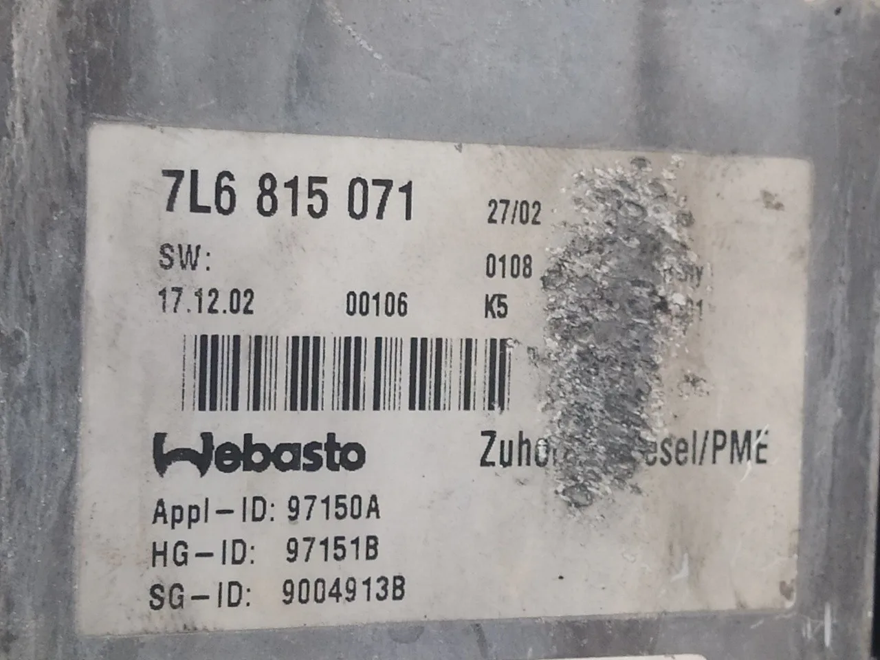 Calefaccion Autonoma para Volkswagen Touareg (7La)