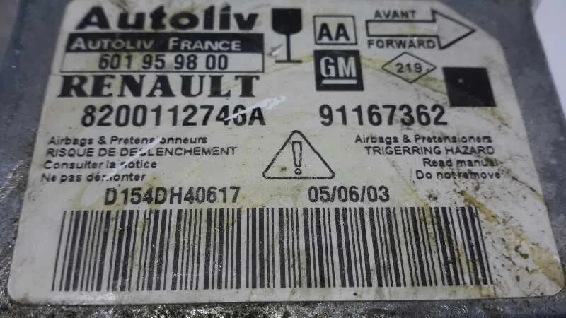 Centralita Airbag para Renault Trafic Caja Cerrada (Ab 4.01)