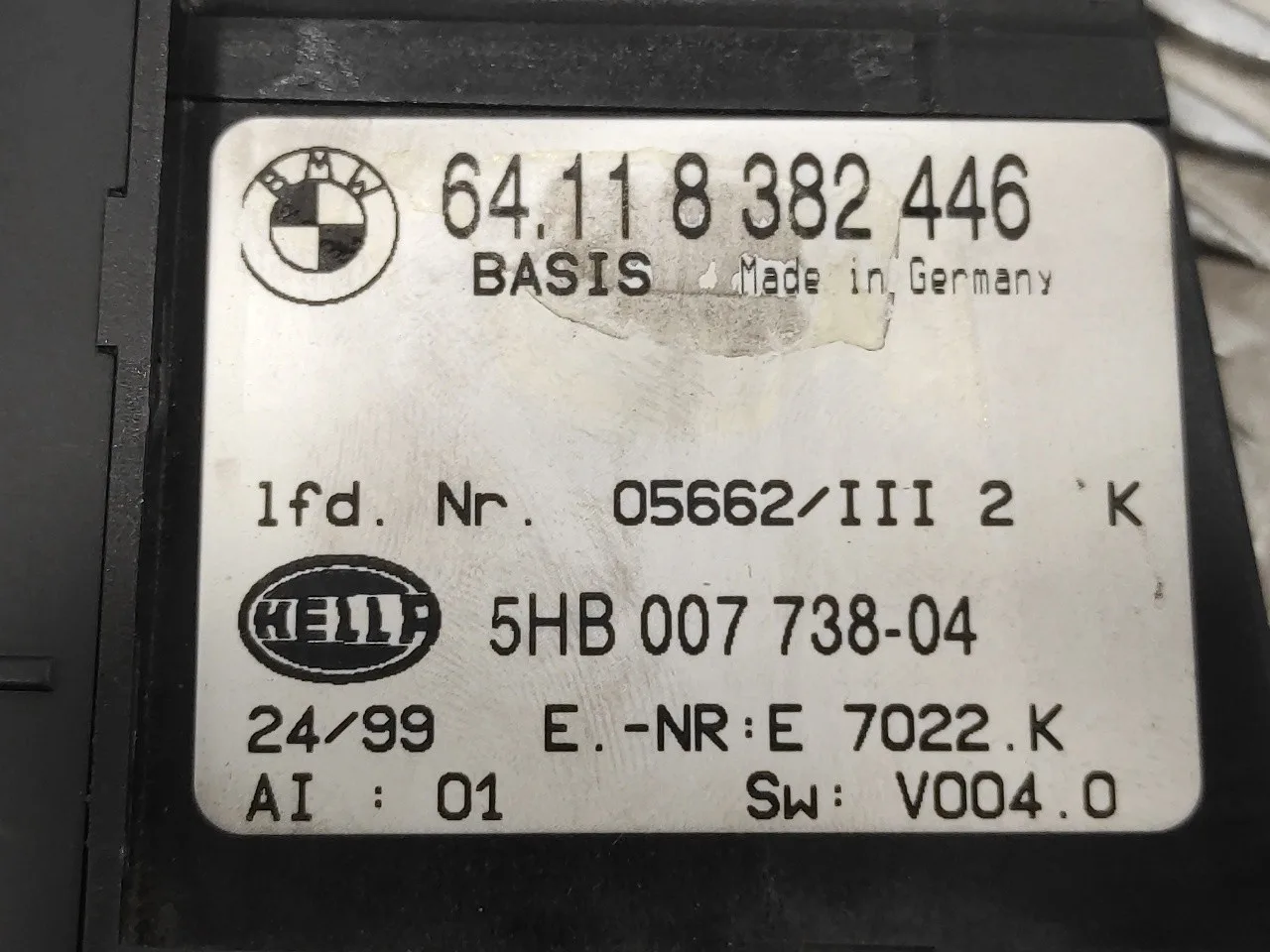 Mando Climatizador para Bmw Serie 3 Touring (E46)