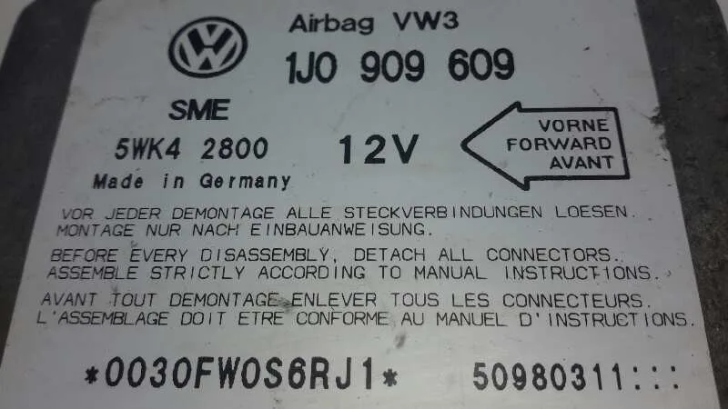 Centralita Airbag para Volkswagen Golf Iv Berlina (1J1)