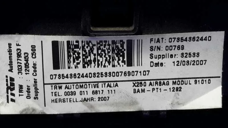 Airbag Delantero Izquierdo para Peugeot Boxer Caja Cerrada (Rs 3000) (330/333) 2007 ->)