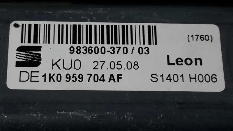 Elevalunas Trasero Derecho para Seat Leon (1P1)