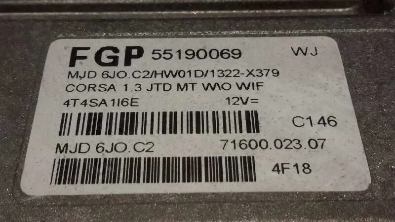 Centralita Motor Uce para Opel Corsa C