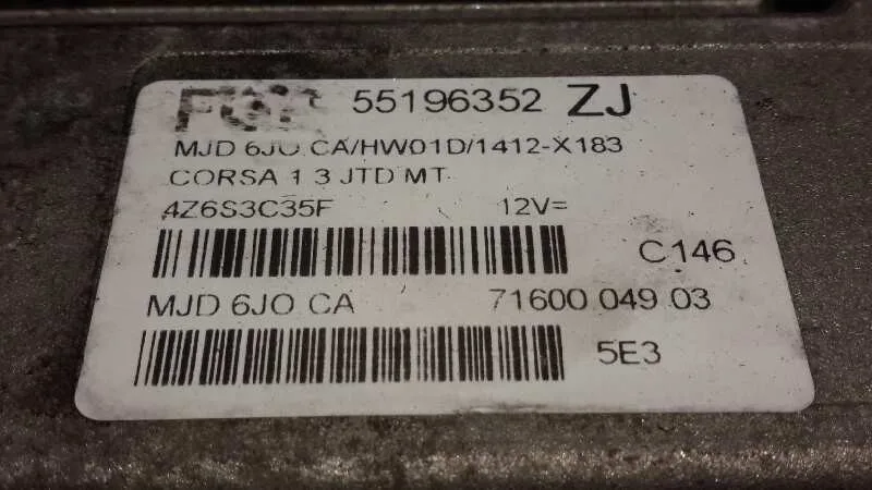 Centralita Motor Uce para Opel Corsa C