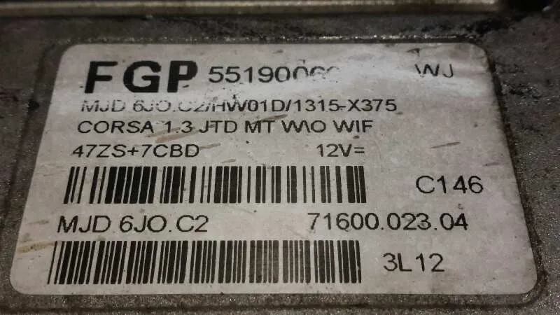 Centralita Motor Uce para Opel Corsa C