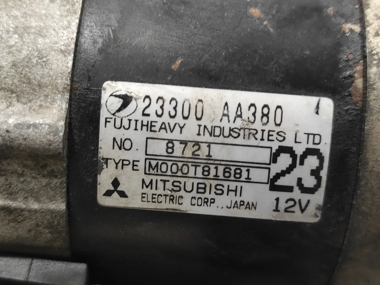 Motor Arranque para Subaru Impreza G10 (Gfc)