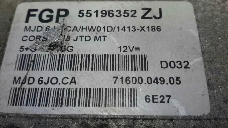 Centralita Motor Uce para Opel Corsa C