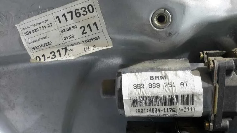 Elevalunas Trasero Izquierdo para Volkswagen Passat Berlina (3B2)