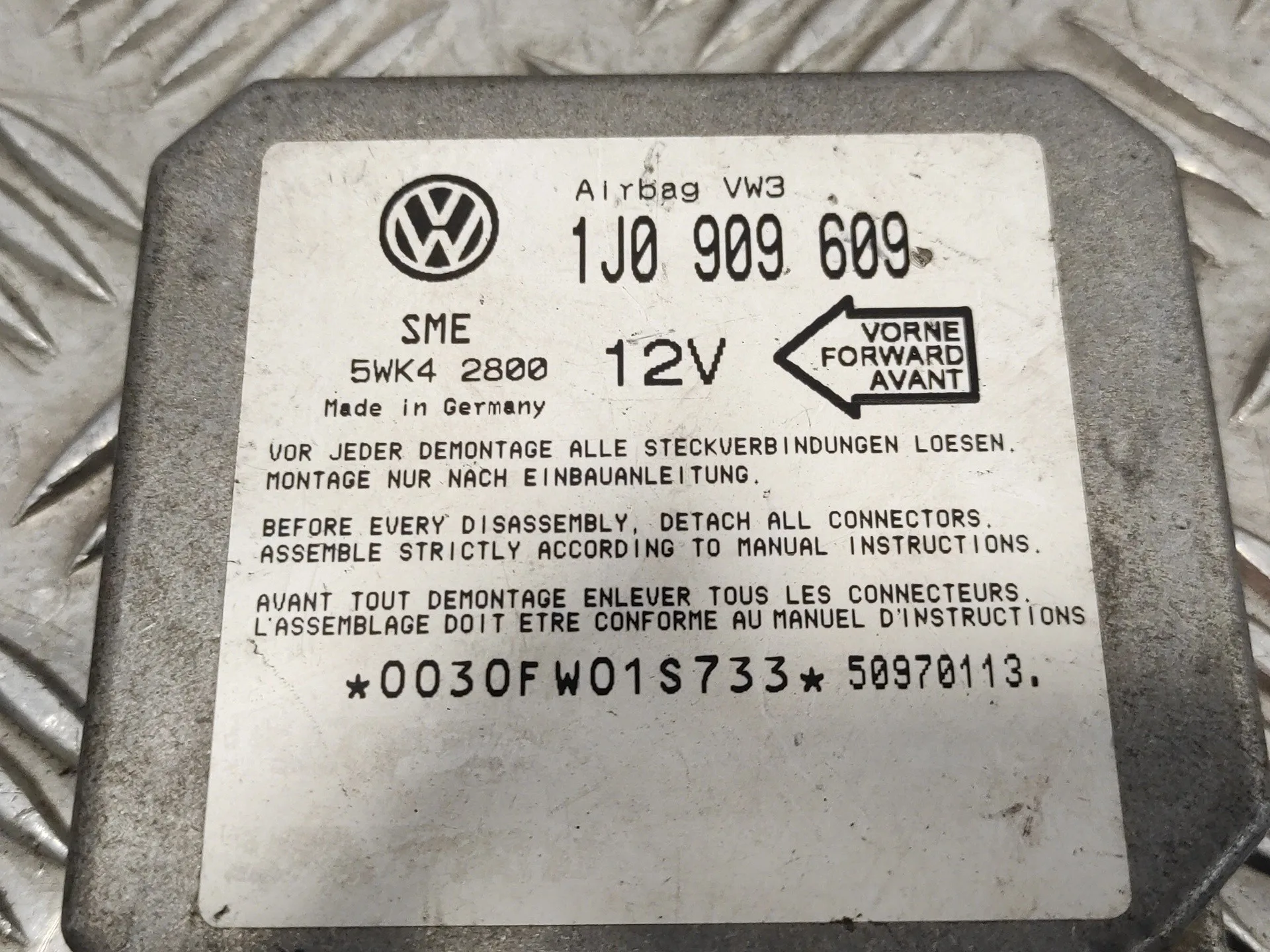 Centralita Airbag para Volkswagen Polo Classic (6V2)