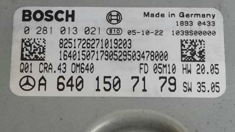 Centralita Motor Uce para Mercedes-Benz Clase A (W169)