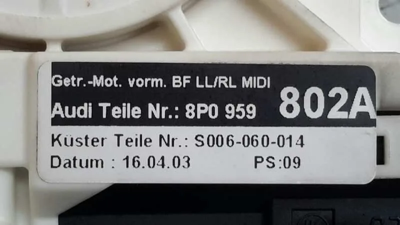Motor Elevalunas Delantero Derecho para Audi A3 (8P)