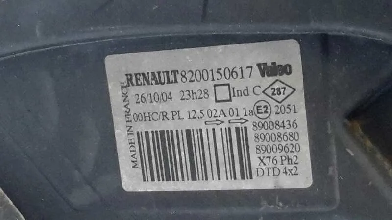 Faro Derecho para Renault Kangoo (F/Kc0)