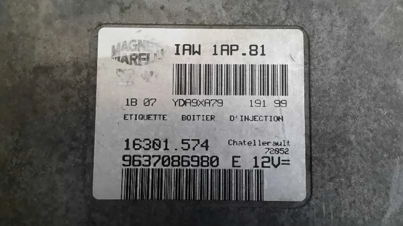 Centralita Motor Uce para Peugeot 206 Berlina