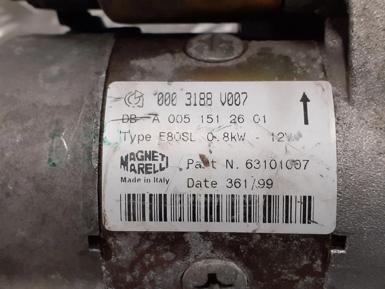 Motor Arranque para Smart Micro Compact Car