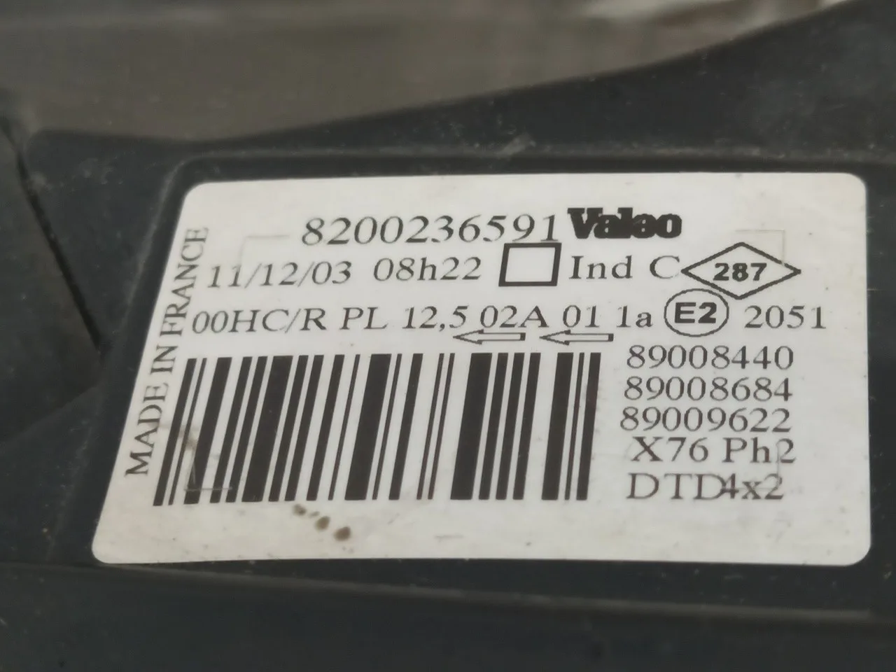 Faro Derecho para Renault Kangoo (F/Kc0)