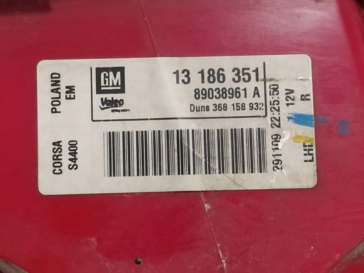 Piloto Trasero Derecho para Opel Corsa D