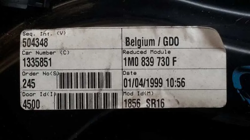 Elevalunas Trasero Derecho para Seat Toledo (1M2)