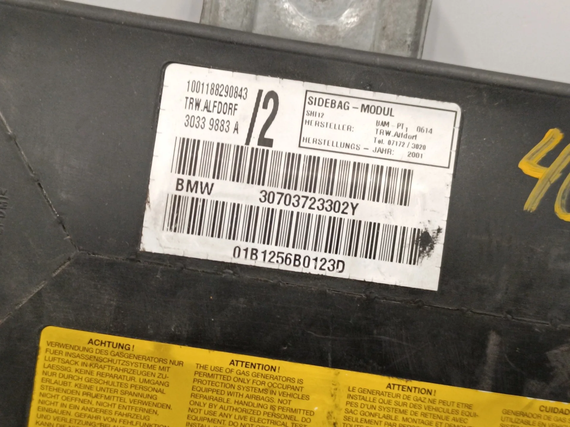 Airbag Lateral Izquierdo para Bmw X5 (E53)