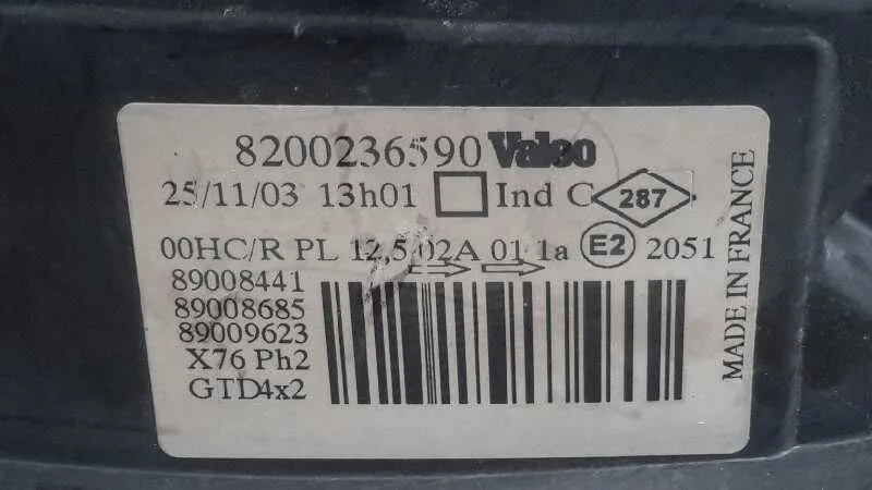 Faro Izquierdo para Nissan Kubistar (X76)