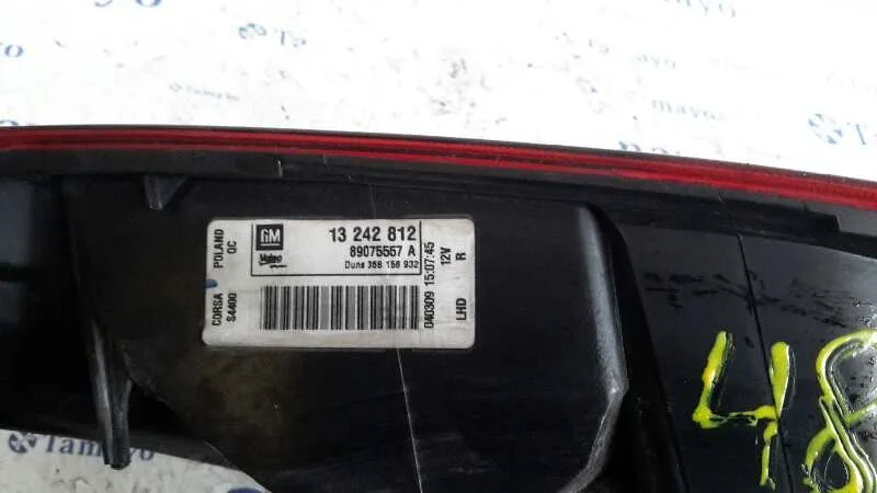 Piloto Trasero Derecho para Opel Corsa D