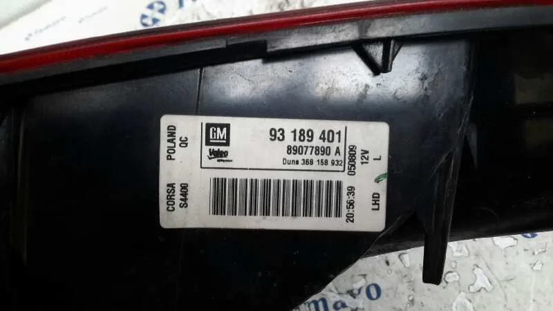 Piloto Trasero Izquierdo para Opel Corsa D