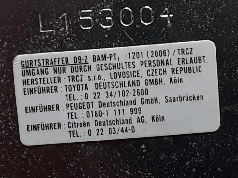 Cinturon Seguridad Delantero para Citroën C1