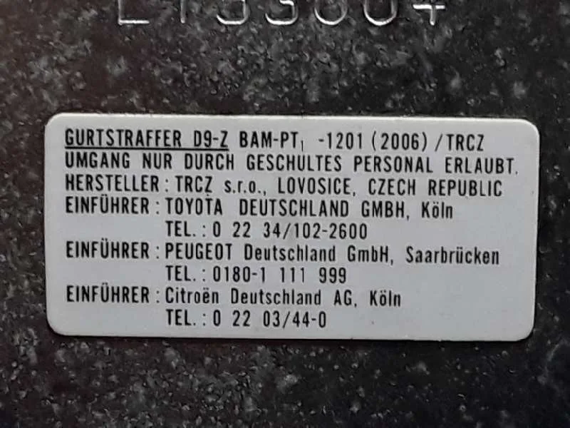 Cinturon Seguridad Delantero para Citroën C1