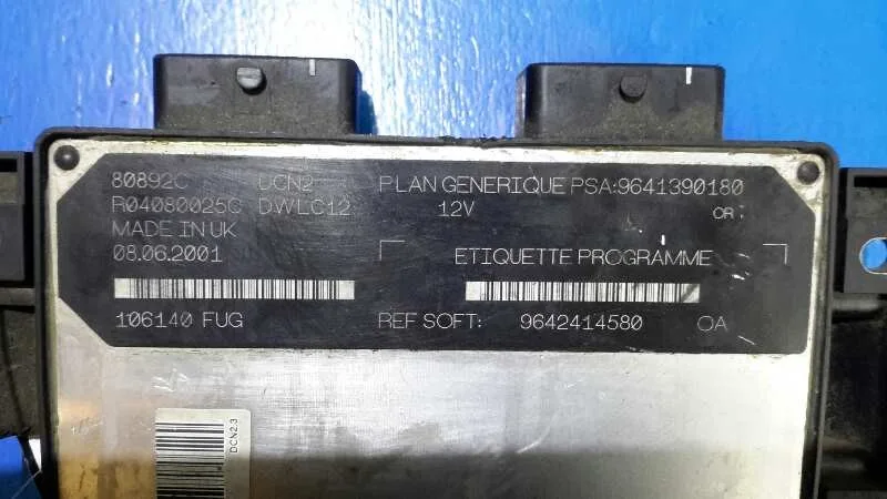 Centralita Motor Uce para Peugeot Partner (S1)