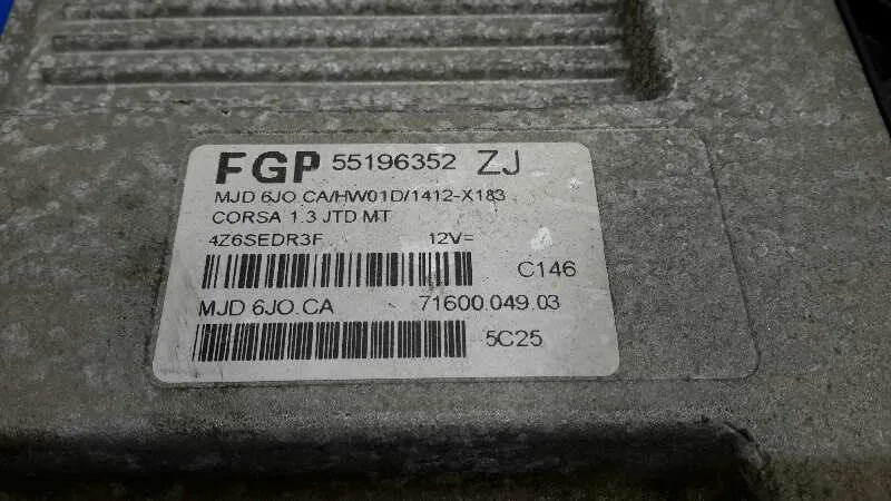 Centralita Motor Uce para Opel Corsa C
