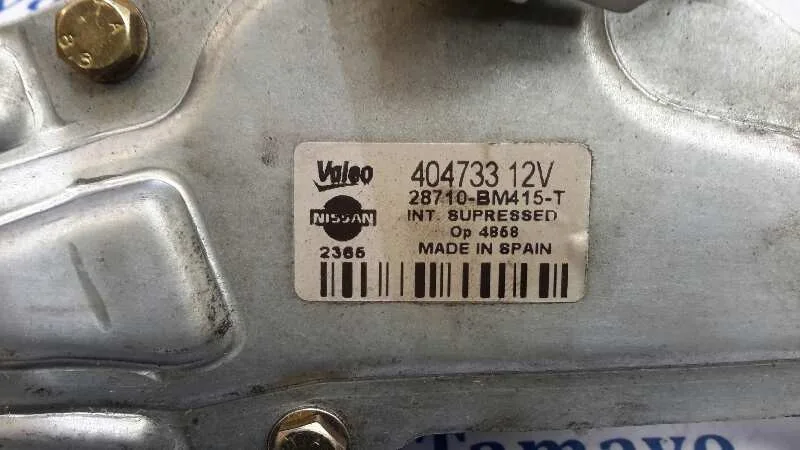 Motor Limpia Trasero para Nissan Almera (N16/E)