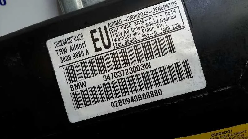 Airbag Lateral Delantero Derecho para Bmw Serie 3 Touring (E46)