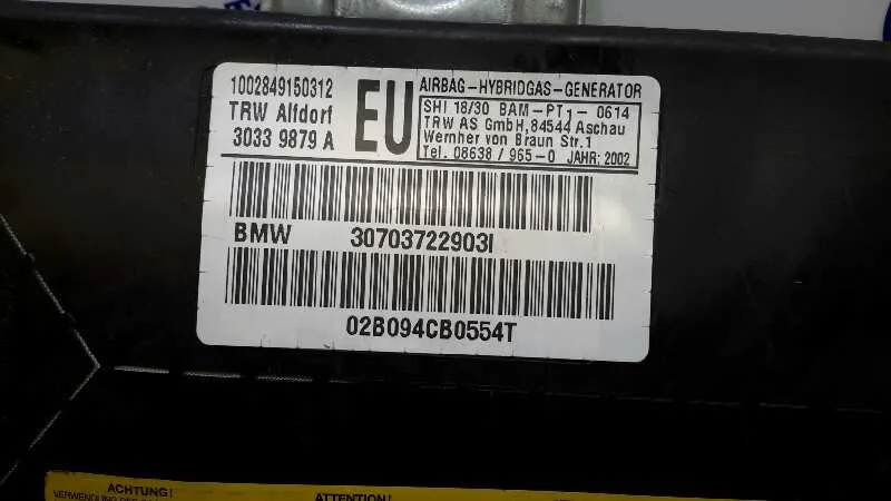 Airbag Lateral Delantero Izquierdo para Bmw Serie 3 Touring (E46)
